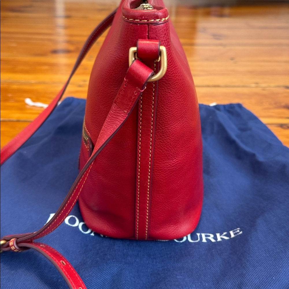 Dooney & Bourke Red Florentine Zip Sac - Picture 6 of 15